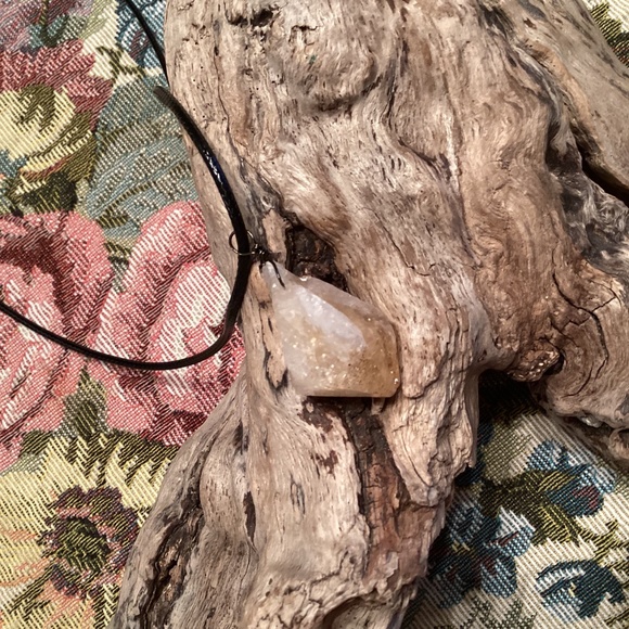 NEW!! REAL Natural Citrine Quartz Pendant Necklace 24” - Picture 7 of 7